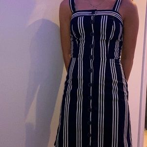 Brand New Blue and White Striped Button Down Dress